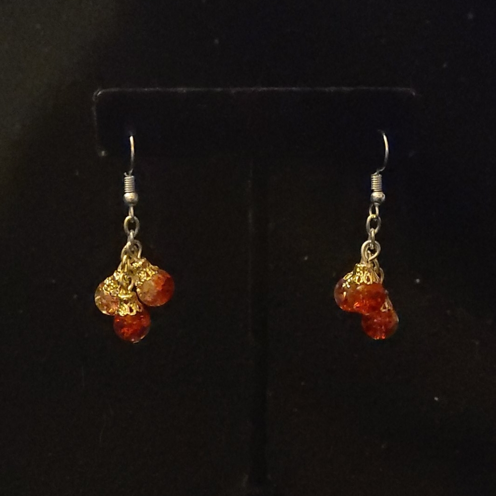 Red Teardrop Earrings